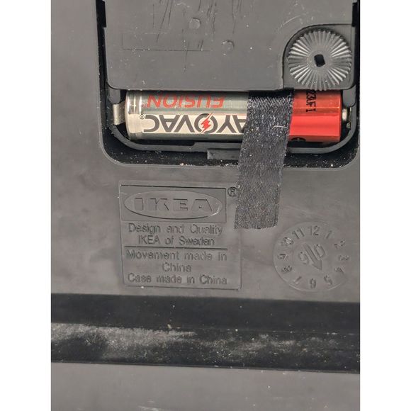 Vintage Ikea Black KVITT Wall Clock MCM Mid-Century Modern 1990s Retro - Picture 4 of 7